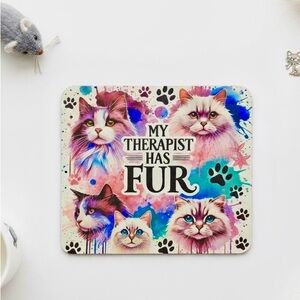 Colorful Cat-Themed Mousepad
